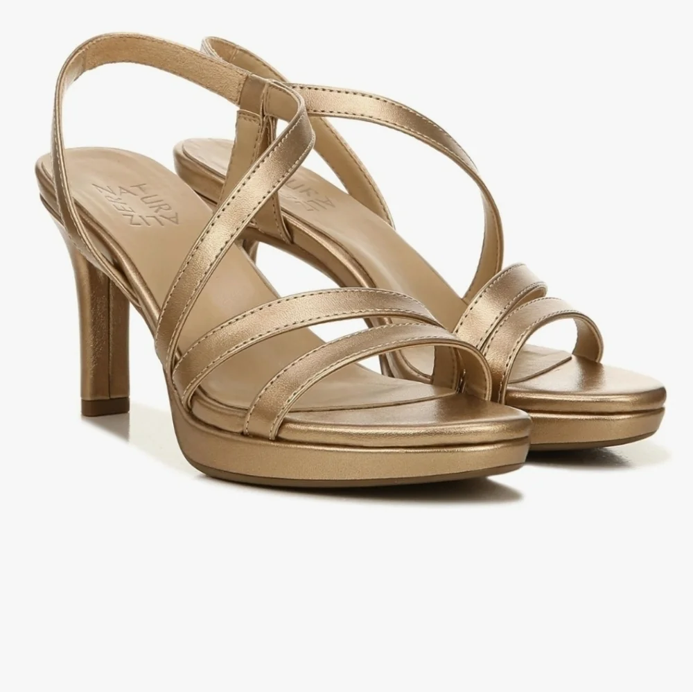 Elegant Naturalizer Bronze Strappy Heels - Picture 7 of 16